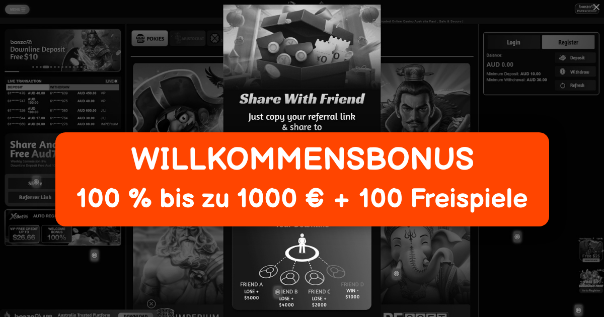 Bonza Casino welcome bonus